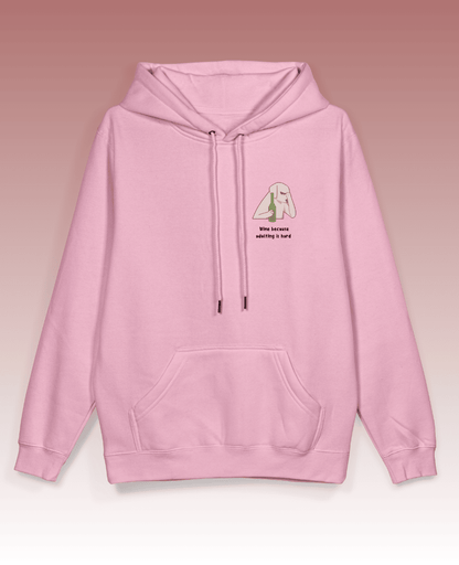 Wine and Adulting Pullover Hoodie - Lavender