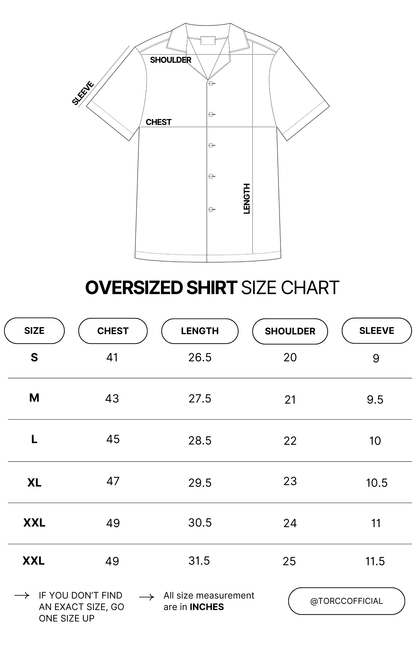 Plain Oversized Shirt for men | Cuban Collar shirt for men