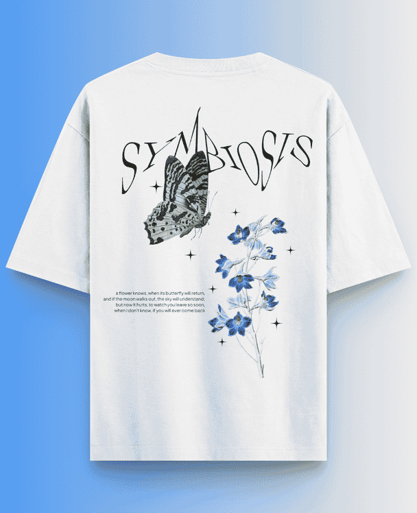 Shop the Symbiosis Drop Shoulder T-shirt - 280gsm for a stylish and meaningful design with a relaxed fit. Perfect for casual and statement wear.