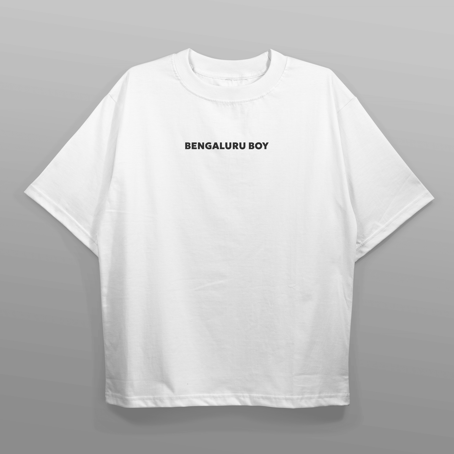 Bengaluru Boy White Drop Shoulder T-shirt | Oversized T-shirt