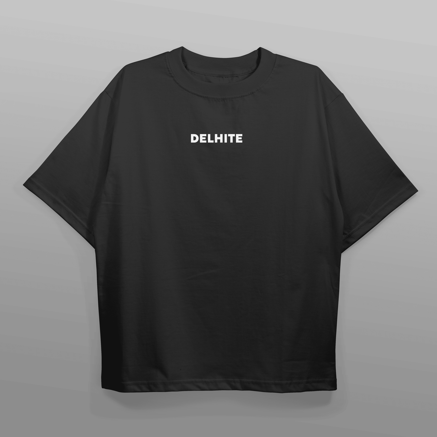 Delhite Black Drop Shoulder T-shirt | Oversized T-shirt