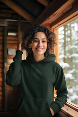 Forest Green Blank Hoodie for Men and Women