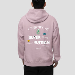 Baby Pink Super Human: Graphic Hoodie For Men and Women