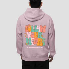 Baby Pink Follow Your Heart: Graphic Hoodie For Men and Women