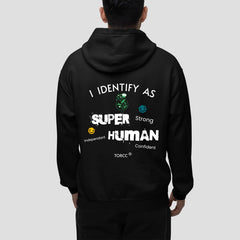 Black Super Human: Graphic Hoodie For Men and Women