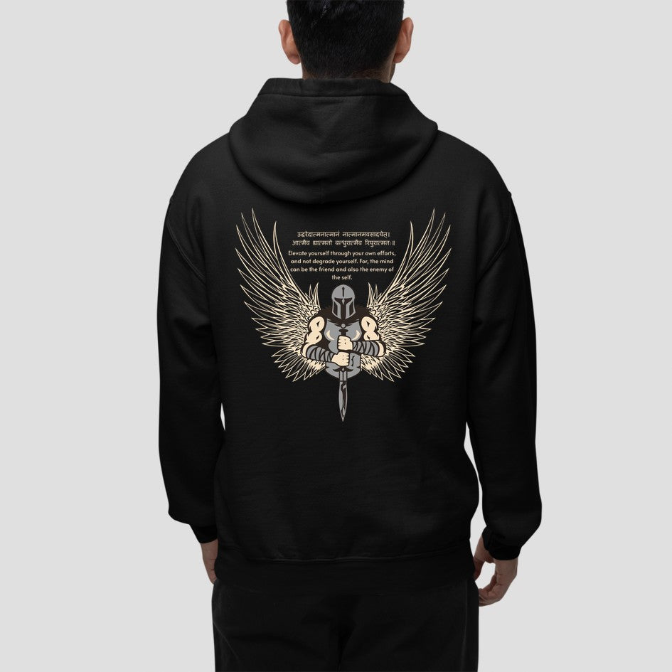 Black Gladiator: Graphic Hoodie For Men and Women
