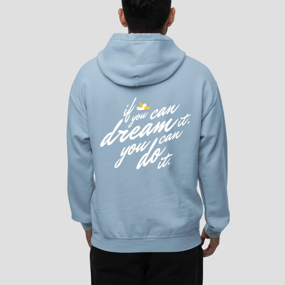 Light Blue You Can Do It: Graphic Hoodie For Men and Women